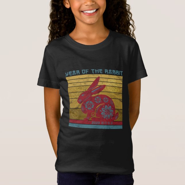 T-Shirt Happy Chinese New Year 2023 Rabbit (Devant)