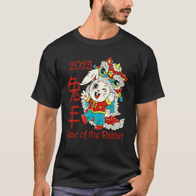 T-shirt Happy Chinese New Year 2023 Year of the Rabbit Dra (Devant)