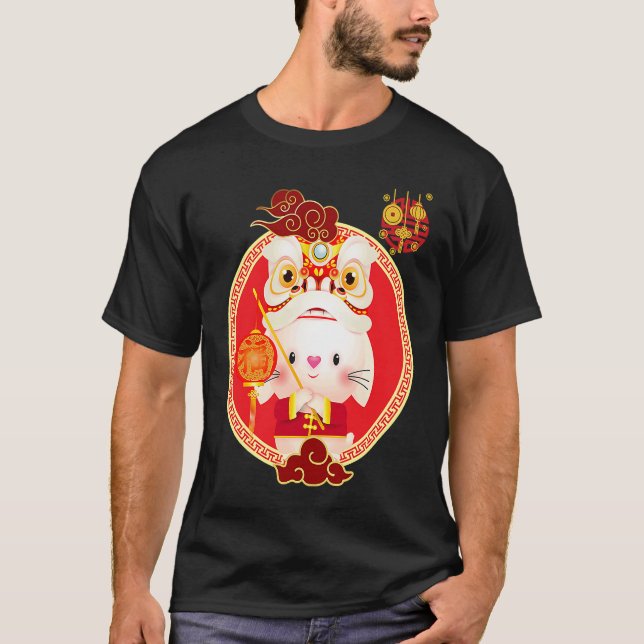 T-shirt Happy Chinese new year 2023 year of the rabbit zod (Devant)