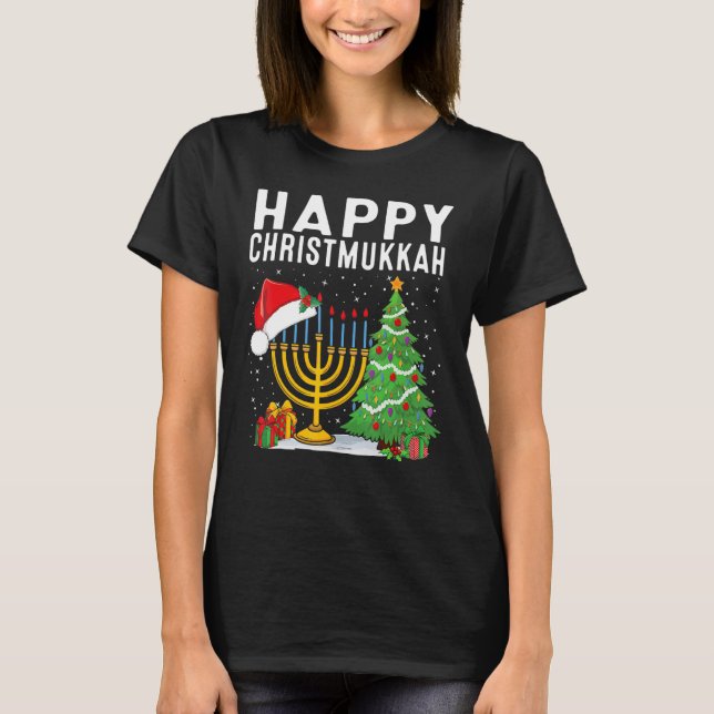 T-shirt Happy Chrismukkah Jewish Christmas Hanukkah Holida (Devant)