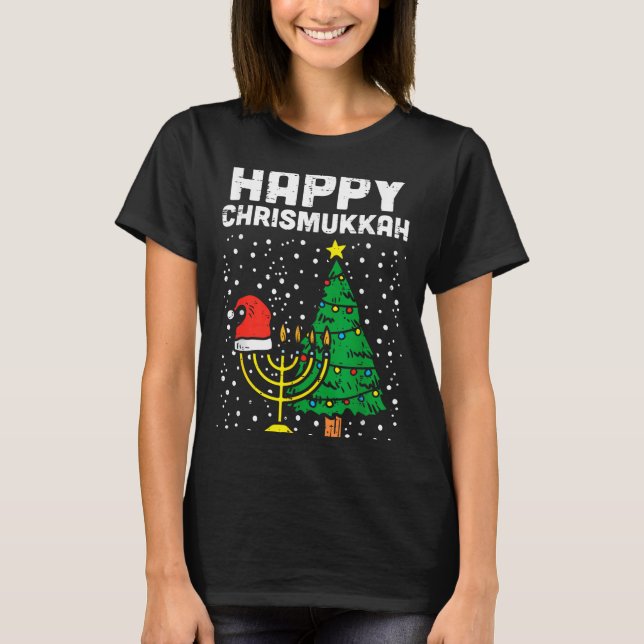 T-shirt Happy Christmukkah Jewish Christmas Hanukkah Chanu (Devant)
