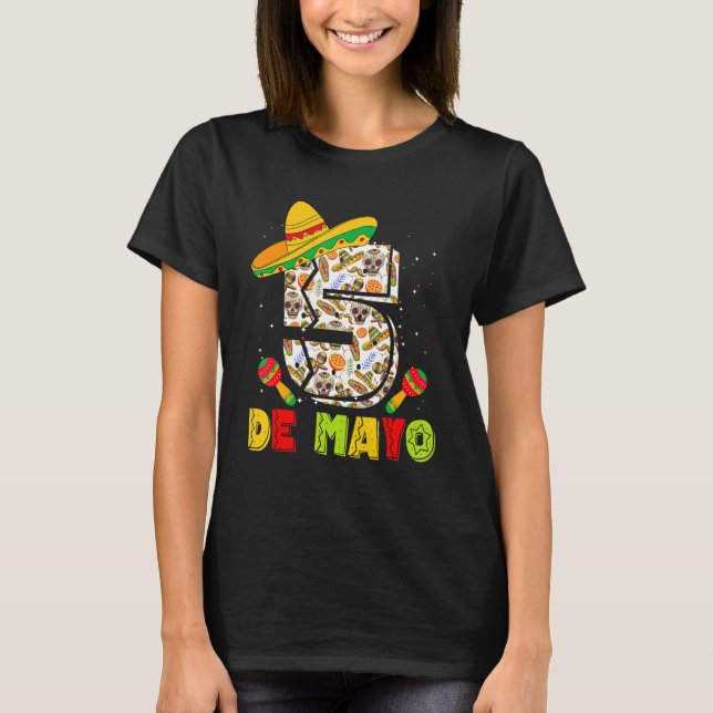 T-shirt Happy Cinco De Mayo 2023 Mexican Party Lets Fiesta (Devant)