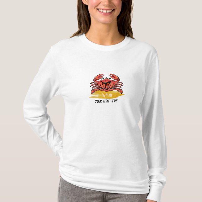 T-SHIRT HAPPY CRAB, (ÉDITABLE) (Devant)