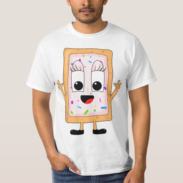 T-shirt Happy Cute Pastry - Breakfast Food  (Devant)