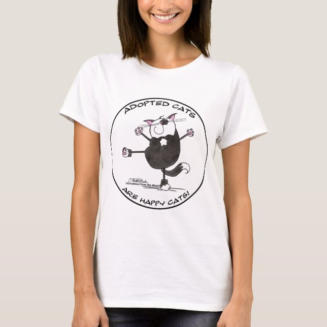 T-shirt Happy Dance Cat (Devant)
