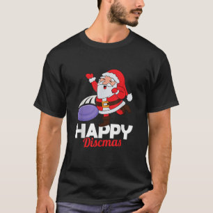 T-shirt Happy Discmas Ultimate Frisbee Père Noël Christmas