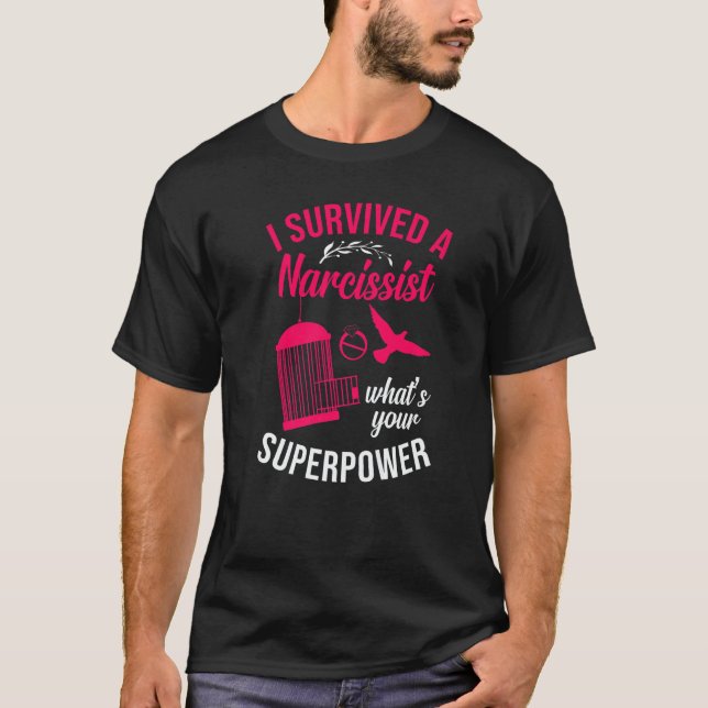 T-shirt Happy Divorce Party I Survived A Narcissist What's (Devant)