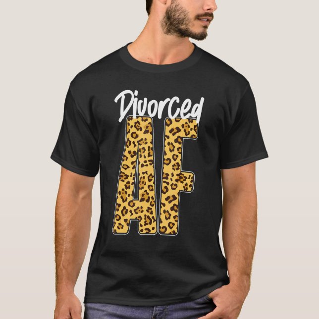 T-shirt Happy Divorce Party Leopard Cheetah Divorced Af (Devant)