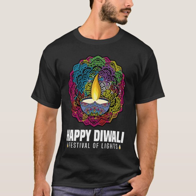 T-shirt Happy Diwali Festival Of Lights Hindu Celebration (Devant)