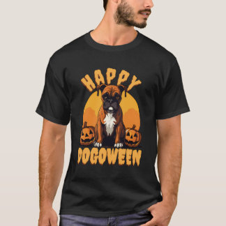 T-shirt Happy Dogoween Boxer Halloween