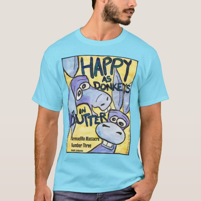 T-shirt Happy Donkeys, homme S (Devant)