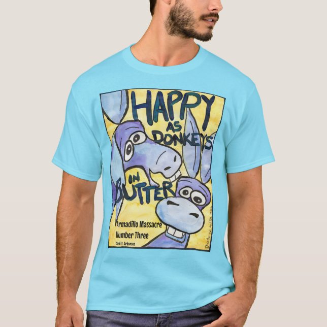 T-shirt Happy Donkeys, homme S (Devant)