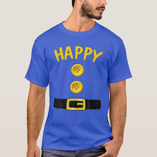 T-shirt Happy Dwarf Halloween Costume Color Matching Dopey (Devant)