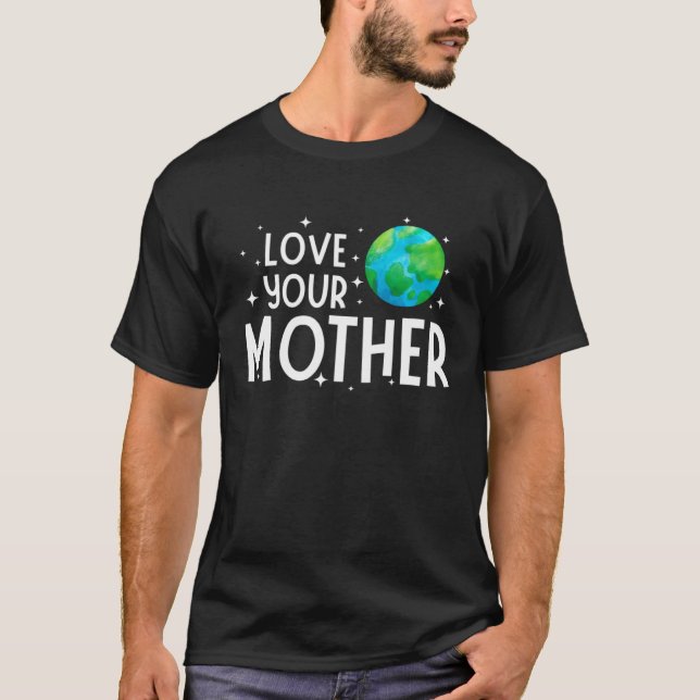 T-shirt Happy Earth Day Save & Love Your Mother Kids Boys  (Devant)