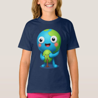 T-shirt Happy Earth Hugging Tree Shirt Cute Nature