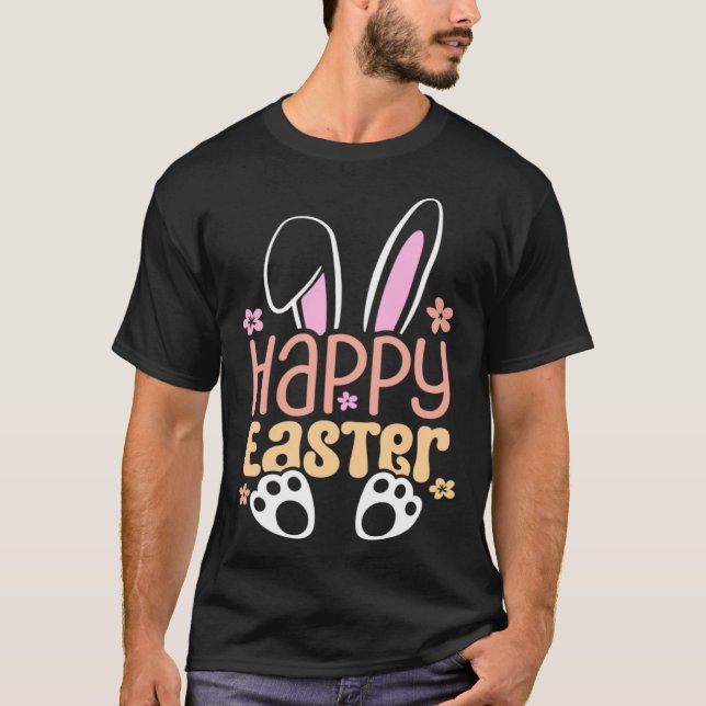 T-shirt Happy Easter Bunny  Cute Easter for Boys Girls (Devant)
