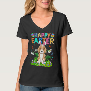 T-shirt Happy Easter Bunny Egg Foxhound Dog Easter Sunday