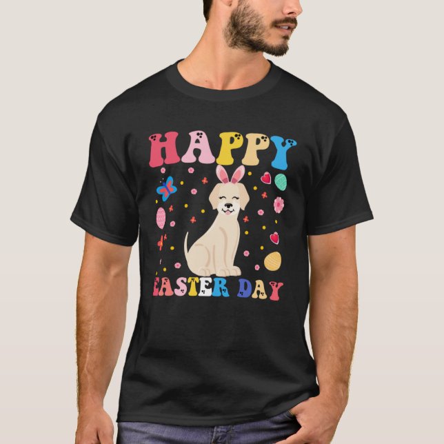 T-shirt Happy Easter Bunny Great Pyrenee  Easter Day Groov (Devant)