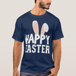 T-shirt Happy Easter Bunny Rabbit Cute Ears Holiday 