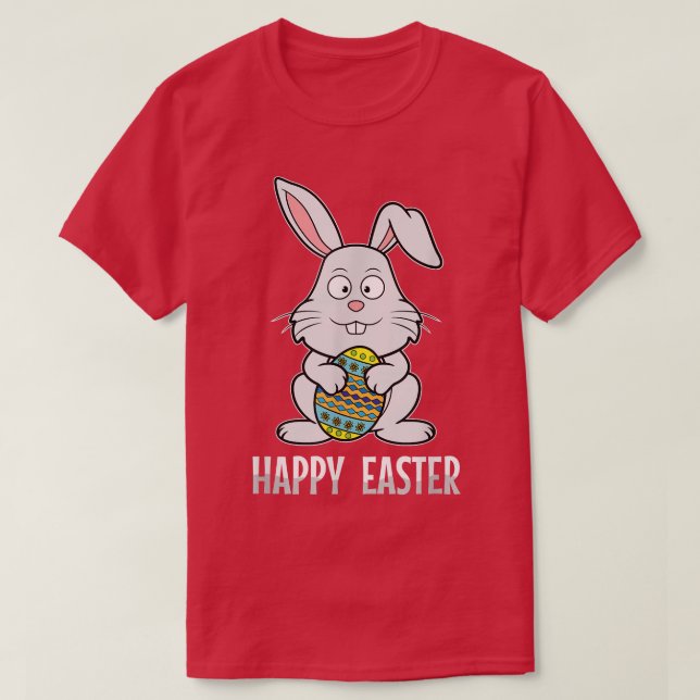 T-shirt Happy Easter Bunny Rabbit Egg Hunt Christian Holid (Design devant)