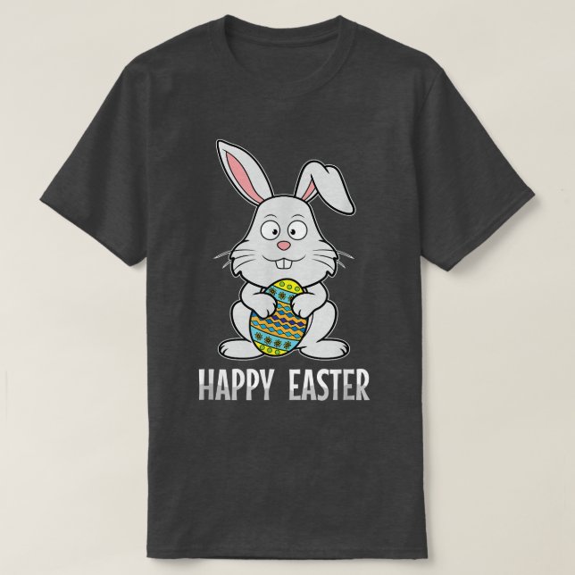 T-shirt Happy Easter Bunny Rabbit Egg Hunt Christian Holid (Design devant)