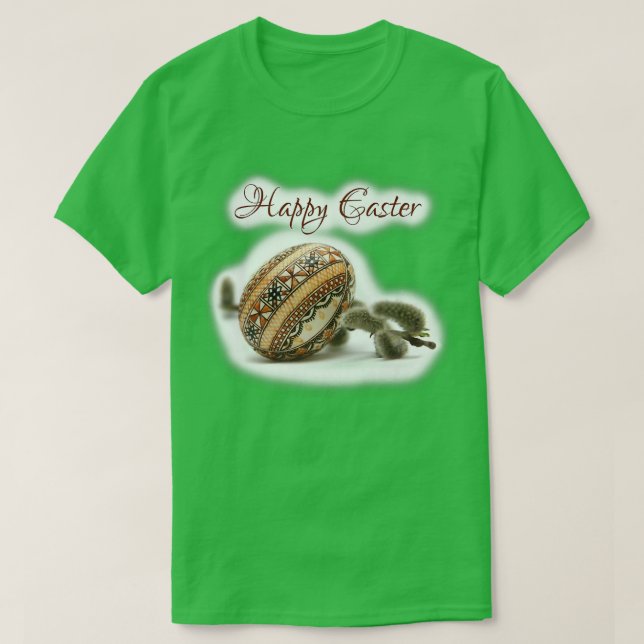 T-shirt Happy Easter Colorful Ukrainian Easter Eggs (Design devant)