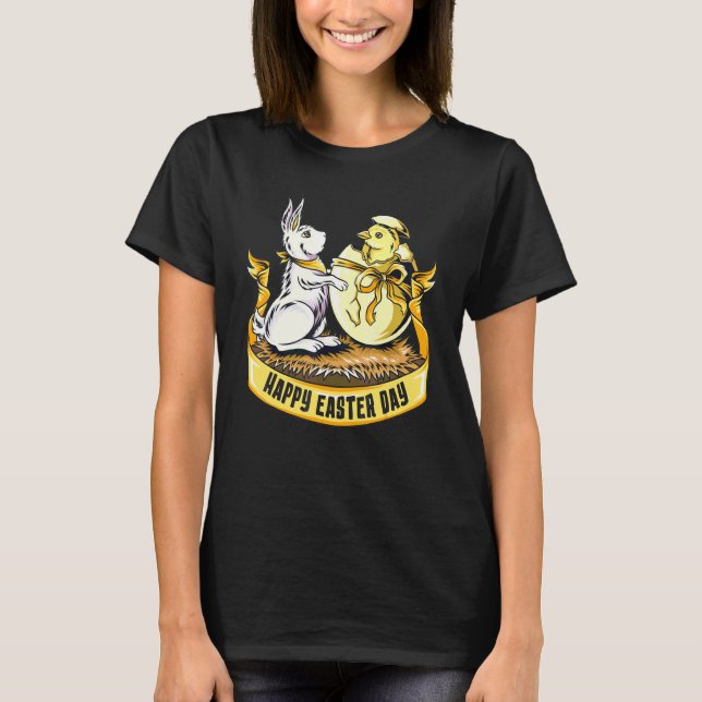 T-shirt Happy Easter Cute Bunny (Devant)