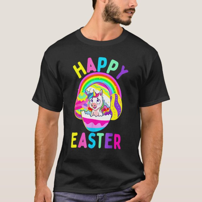 T-shirt Happy Easter Cute Bunny (Devant)