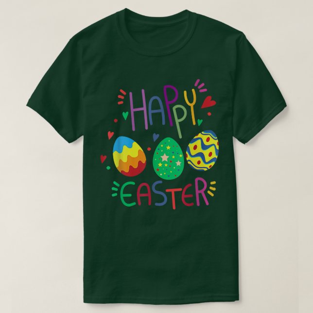 T-shirt Happy easter Cute Egg Christian or Catholic Holida (Design devant)