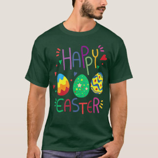 T-shirt Happy easter Cute Egg Christian or Catholic Holida