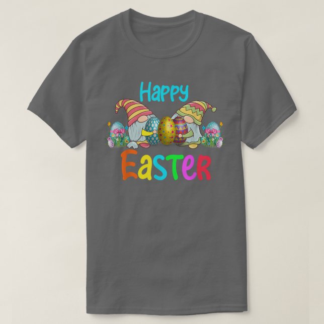 T-shirt Happy Easter Day 2022  Bunny Gnome Hug Easter Eggs (Design devant)
