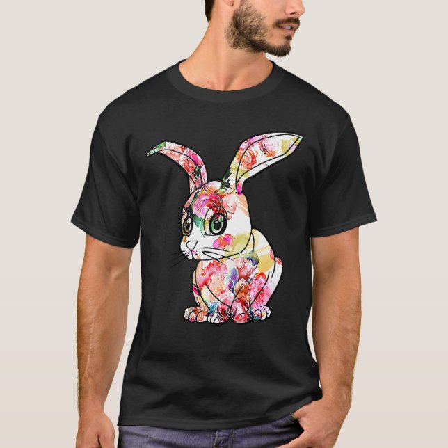 T-shirt Happy Easter Day Bunny Spring Gnome Easter Egg Hun (Devant)