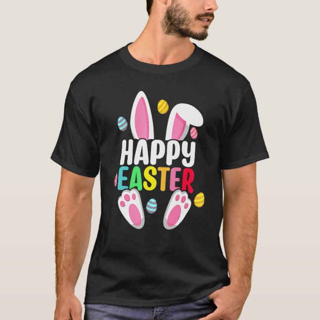 T-shirt Happy Easter Family Matching Easter Day Bunny Egg  (Devant)