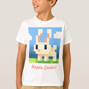 T-shirt Happy Easter pixel bunny shirt/shirt, Pixel Art