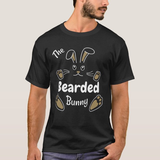 T-shirt Happy Easter The Bearded Bunny  Matching Family Ea (Devant)