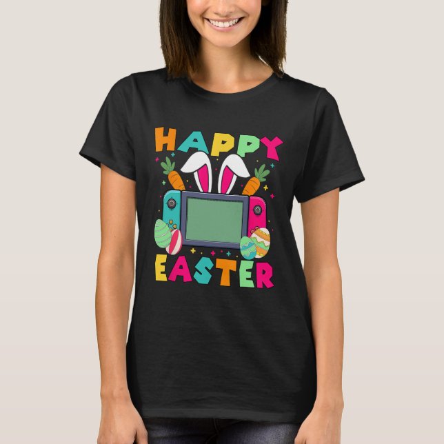 T-shirt Happy Easter Video Game Bunny Gaming Controller Ga (Devant)