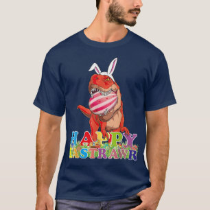 T-shirt Happy Eastrawr Dino T Re Pâques Panier d'oeufs Bun