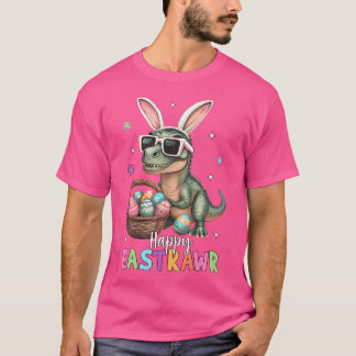 T-shirt Happy Eastrawr T Rex Bunny Dinosaur de Pâques Oeuf