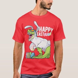 T-shirt Happy Eastrawr T Rex Dinosaur Easter Bunny Egg Cos
