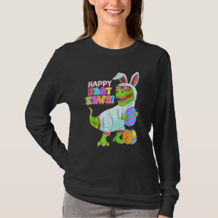 T-shirt Happy Eastrawr T Rex Dinosaur Easter Bunny Egg Cos