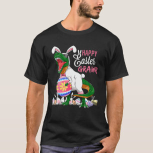 T-shirt Happy Eastrawr T Rex Dinosaur Easter Bunny Egg Cos