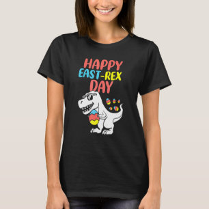 T-shirt Happy Eastrawr Trex Dinosaur Toddler Garçons Enfan