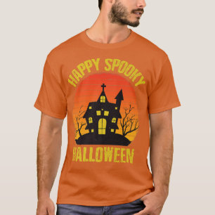 T-shirt Happy Éffrayant Halloween House Hauné Funny Retro 