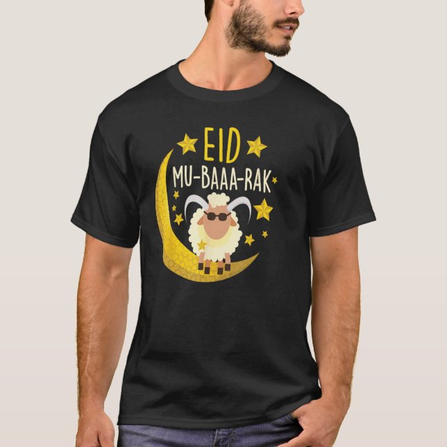 T-shirt Happy Eid Mubarak for Muslim Funny Sheep Eid Al Ad (Devant)