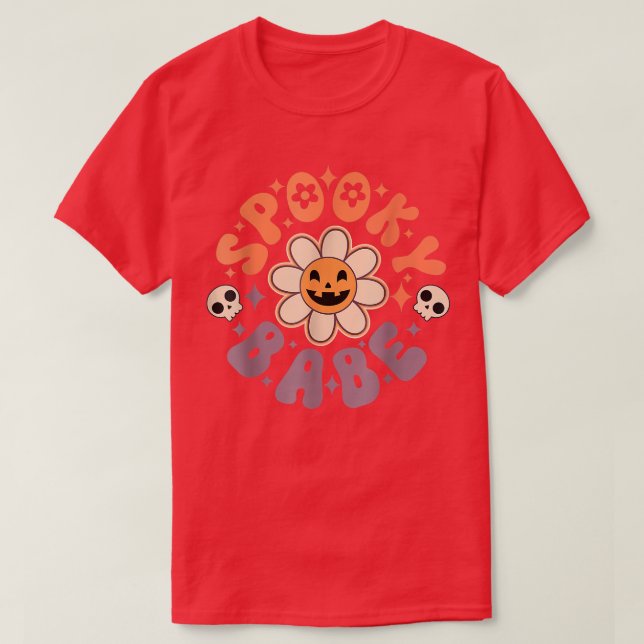 T-shirt Happy Face Éffrayant Babe saison Éffrayante Hallow (Design devant)