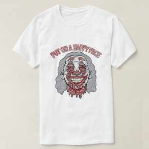 T-shirt Happy Face Méchant Tee - Souriant avec un côté fon
