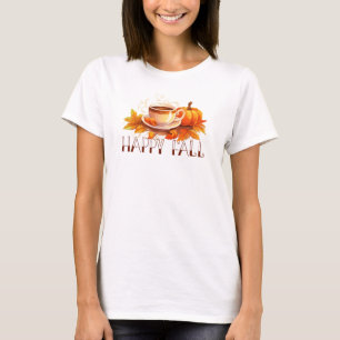 T-shirt Happy Fall Coffee Citrouille