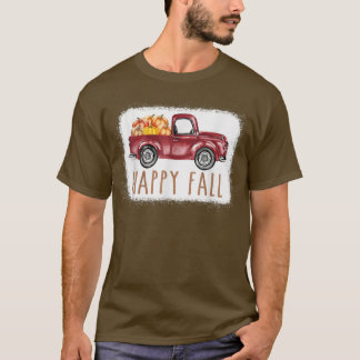 T-shirt Happy Fall Pumpkin Love Truck Autumn Fall Thanksgi