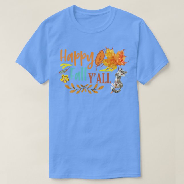 T-shirt Happy Fall Ya ll Fall Automne Leaves mignon Flotta (Design devant)