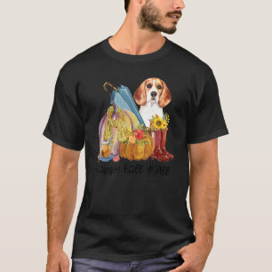 T-shirt Happy Fall Yall Beagle Chien Maman Automne Beagle